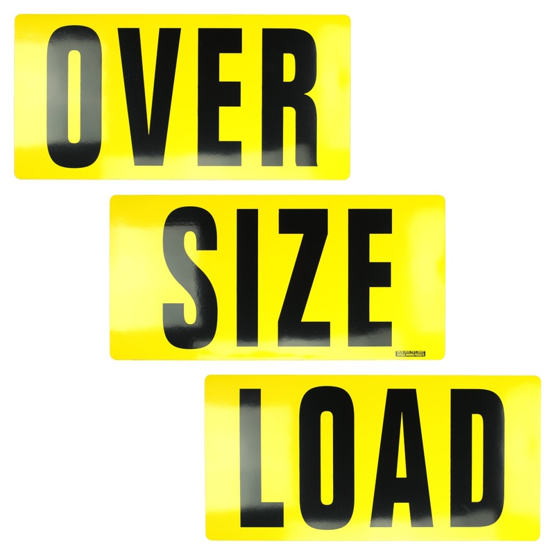 60 x 12 magnetic oversize load sign with 10 tall letters – 3 piece kit