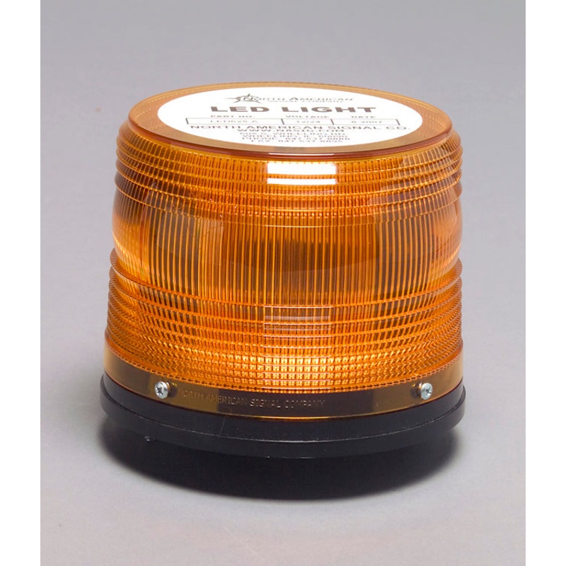 Amber 5 bolt mount LED beacon strobe light w/selectable patterns