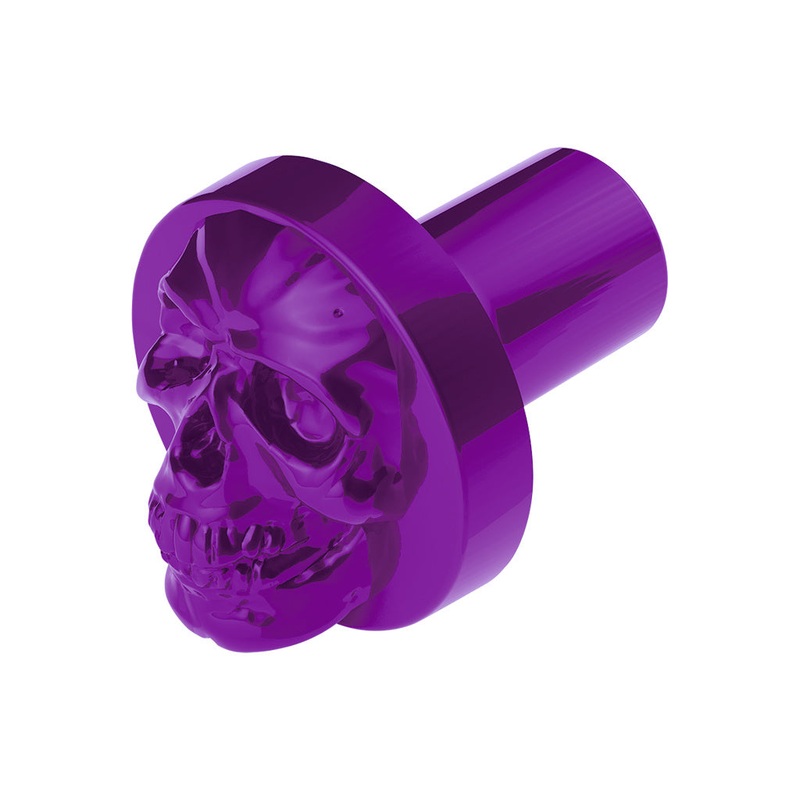 Candy Purple Skull aluminum thread-on style air brake knob – SINGLE