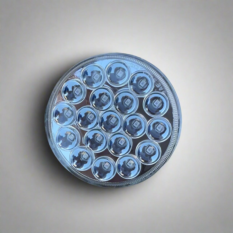 White 4 round 19 diode LED backup / reverse light with reflector