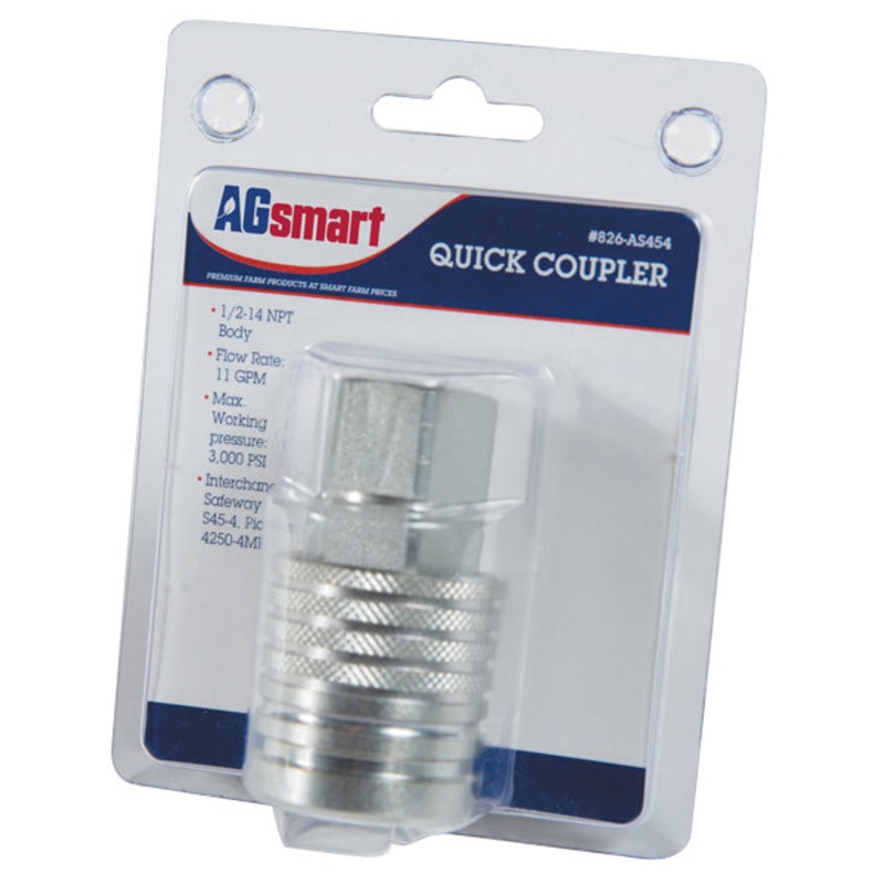 AGSMART PUSH TO CONNECT QUICK COUPLER BODY – 1/2 BODY x 1/2-14 NPT – VISIPACK