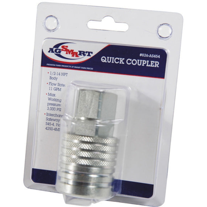 AGSMART QUICK COUPLER BODY – 1/2 BODY x 1/2-14 NPT – VISIPACK