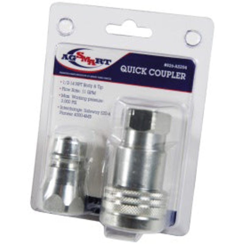 AGSMART QUICK COUPLER WITH TIP – 1/2 BODY x 1/2 NPT  – VISIPACK