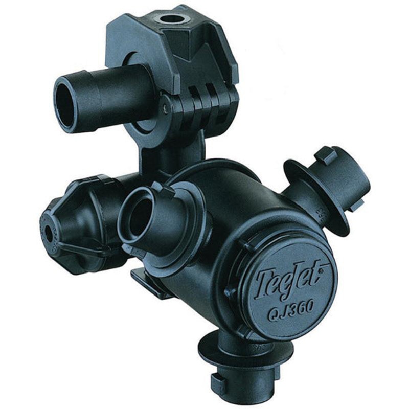 QUICKJET QJ360 NOZZLE BODY – THREE OUTLET – SINGLE BARB – 1/2 HOSE
