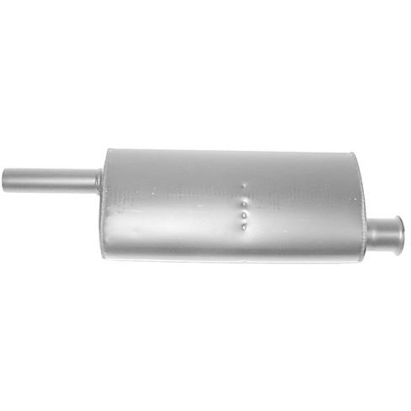 VERTICAL MUFFLER WITH FLARED OVAL BODY