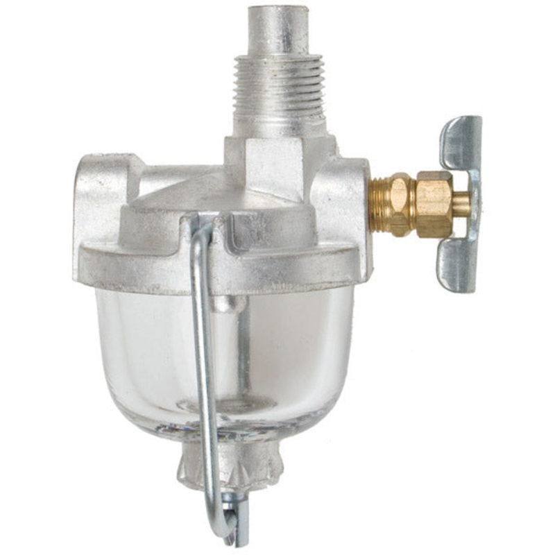 FUEL SEDIMENT BOWL ASSEMBLY – 3/8 INCH MALE INLET AND 1/8 INCH FEMALE OUTLET