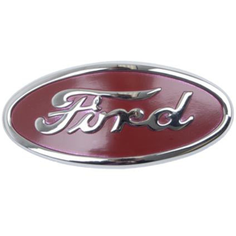 8N FORD HOOD EMBLEM – RED BACKGROUND