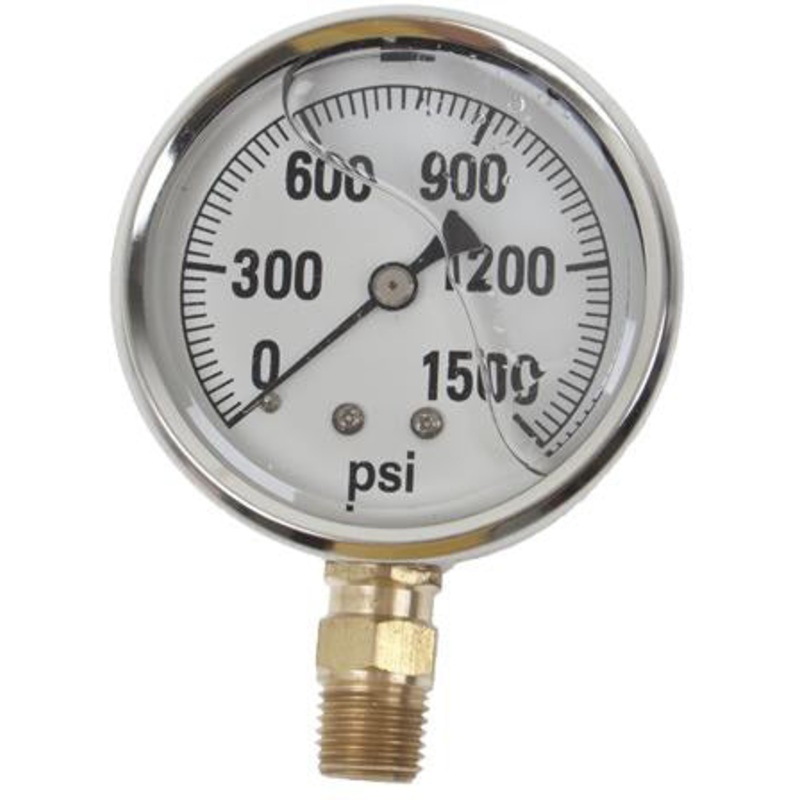 1500 PSI LIQUID FILLED  / STAINLESS GAUGE – 2-1/2 DIAMETER