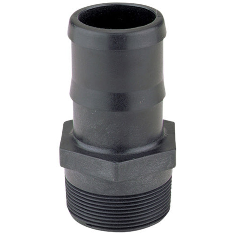 2 INCH X 2 INCH MNPT X HOSE BARB  POLY
