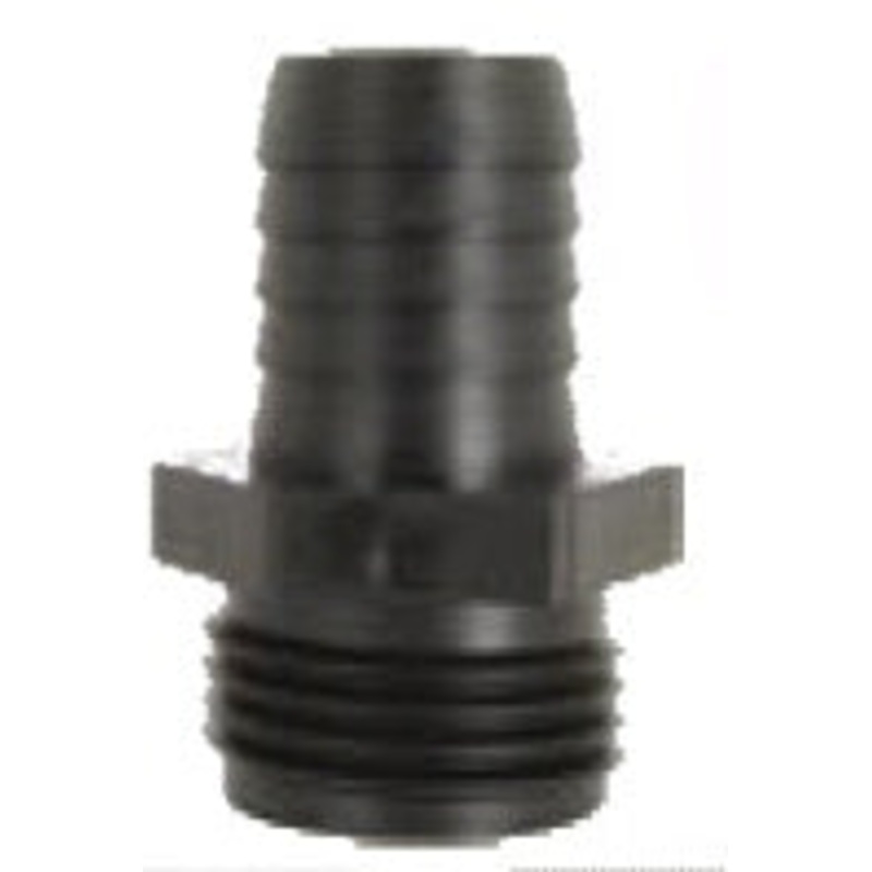 3/4 INCH X 1/2 INCH MNPT X HOSE BARB  POLY ELBOW – 90