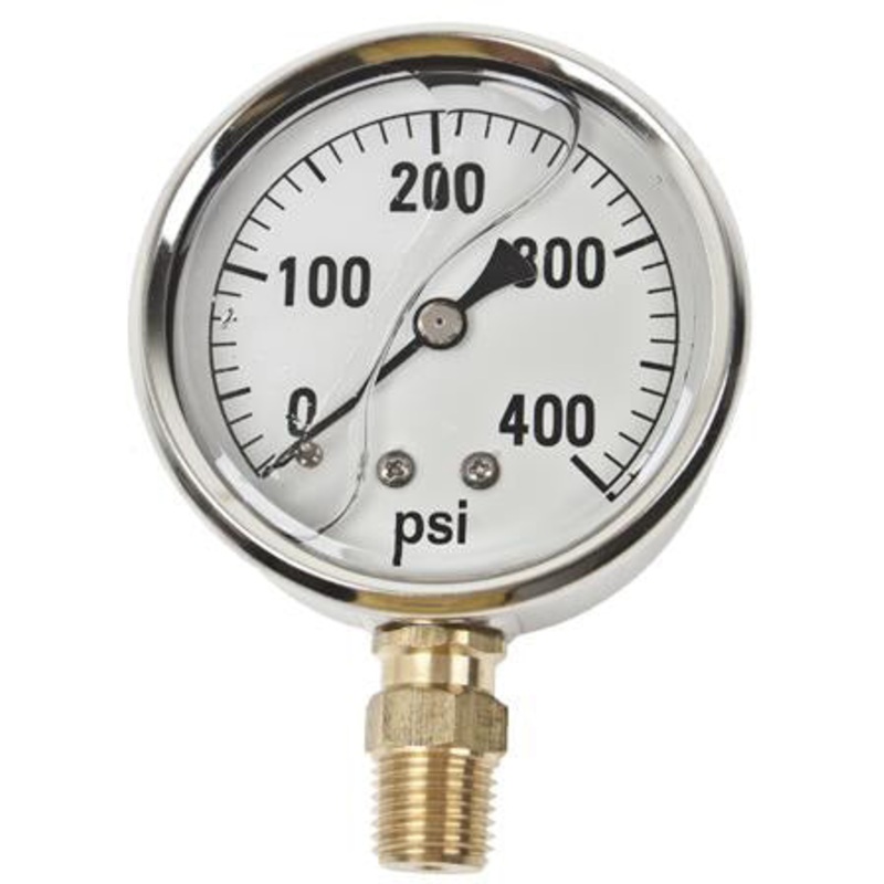 400 PSI LIQUID FILLED  / STAINLESS GAUGE – 2-1/2 DIAMETER