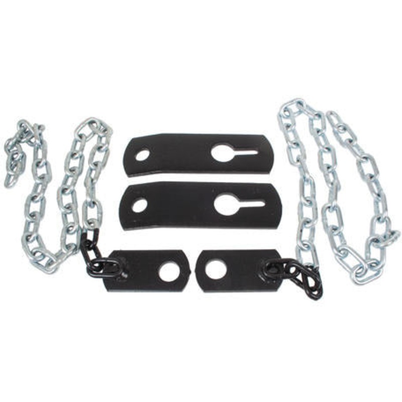 MOWER DECK STABILIZER KIT. CONTAINS 2 BRACKETS AND 2 CHAINS