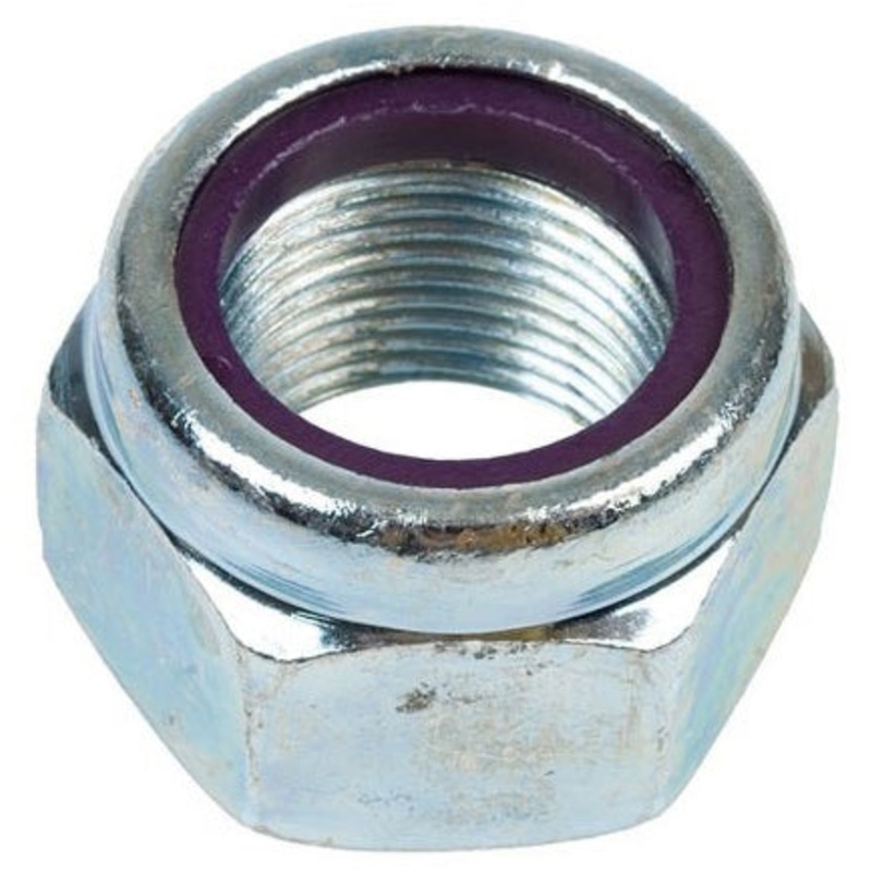 NYLON LOCK NUT 1-1/8 INCH ZINC