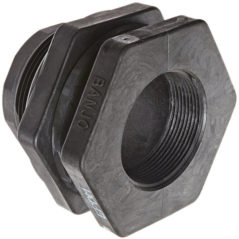 BANJO TF300 POLYPROPYLENE BULKHEAD TANK FITTING, 3 FNPT