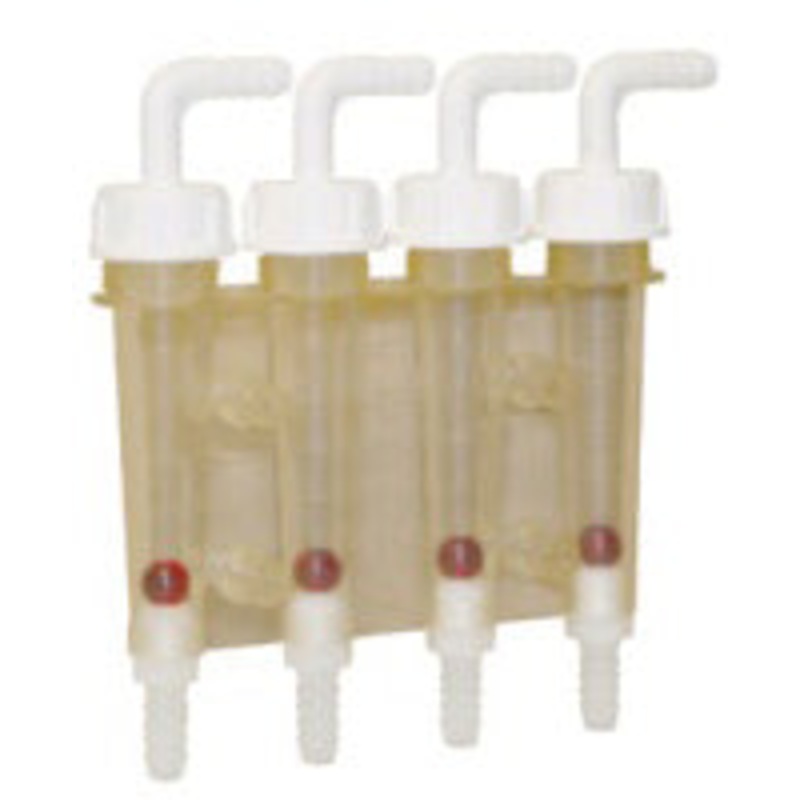 REDBALL SPRAY TIP MONITOR FOR SQUEEZE PUMP- 4 COLUMN – 1/2 HOSE BARB ELBOW