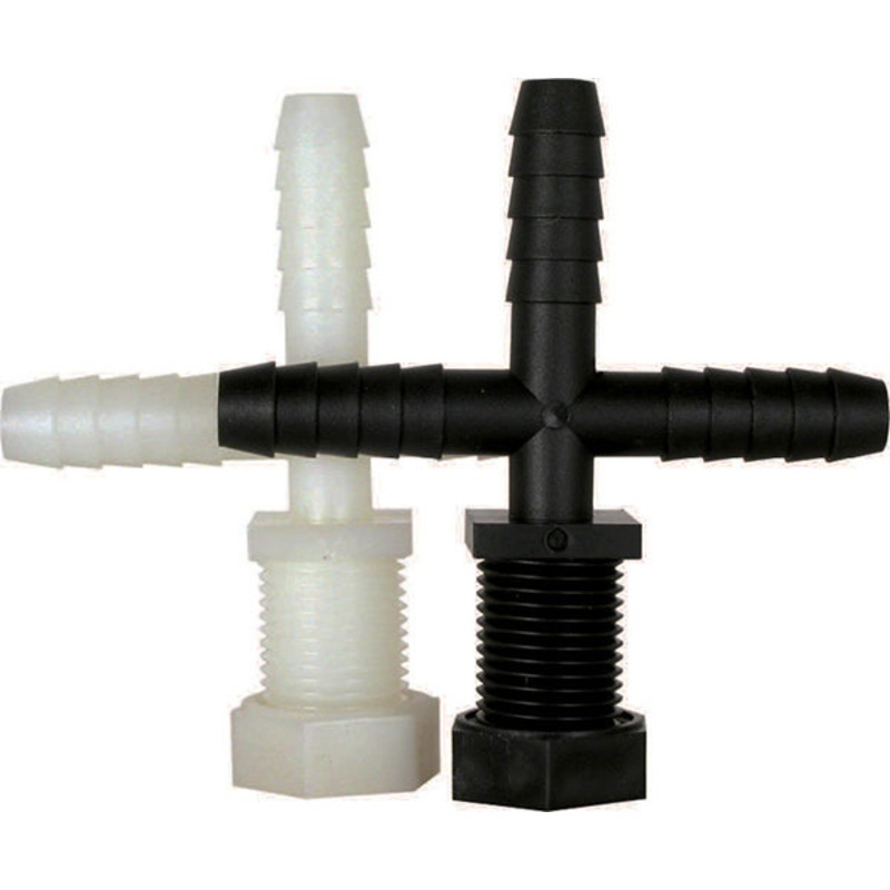 TRIPLE HOSE BARB NOZZLE BODY – 3/8 HOSE – POLY