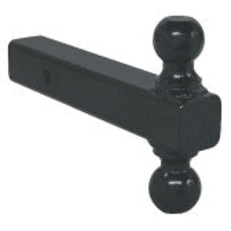 DOUBLE TRAILER BALL MOUNT FOR 2 RECEIVER – SOLID SHANK – 1-7/8 AND 2 BALL
