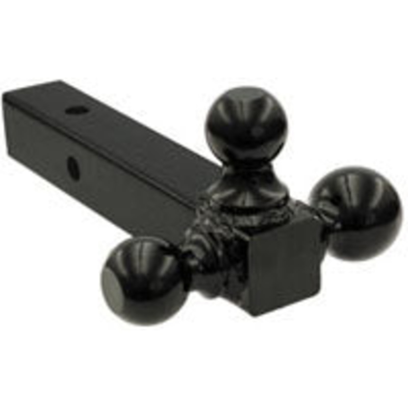 TRIPLE TRAILER BALL MOUNT FOR 2 RECEIVER – SOLID SHANK    1-7/8  / 2 /  2-5/16 BALL