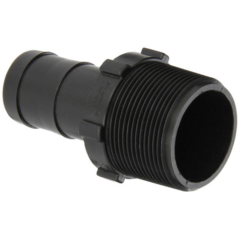 1-1/2 INCH X 1 INCH MNPT X HOSE BARB  POLY