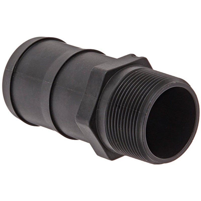 1-1/2 INCH X 2 INCH MNPT X HOSE BARB  POLY