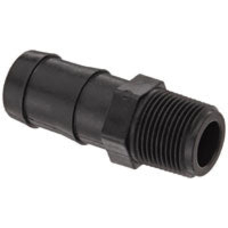 1 INCH X 1-1/4 INCH MNPT X HOSE BARB  POLY