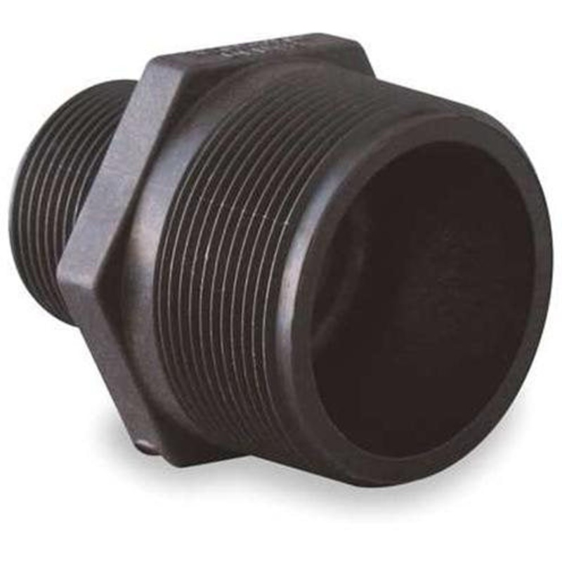 1-1/2 INCH X 1-1/4 INCH MNPT X FNPT  POLY REDUCER NIPPLE
