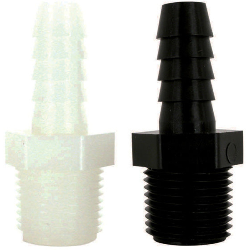 3/8 INCH X 1/4 INCH MNPT X HOSE BARB  POLY