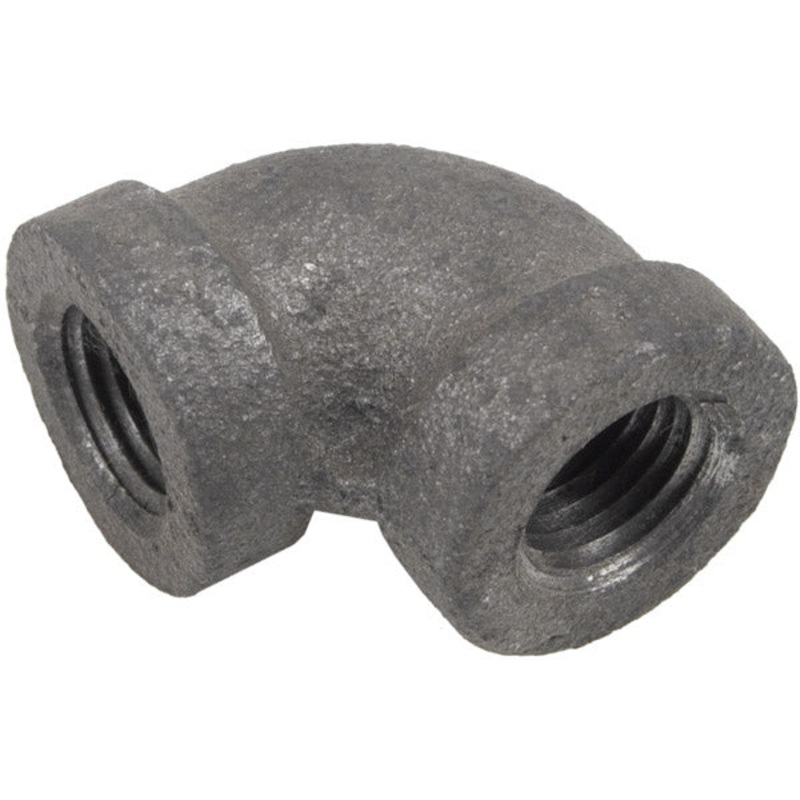 1/2 INCH X 1/2 INCH FNPT X FNPT  BLACK IRON ELBOW – 90