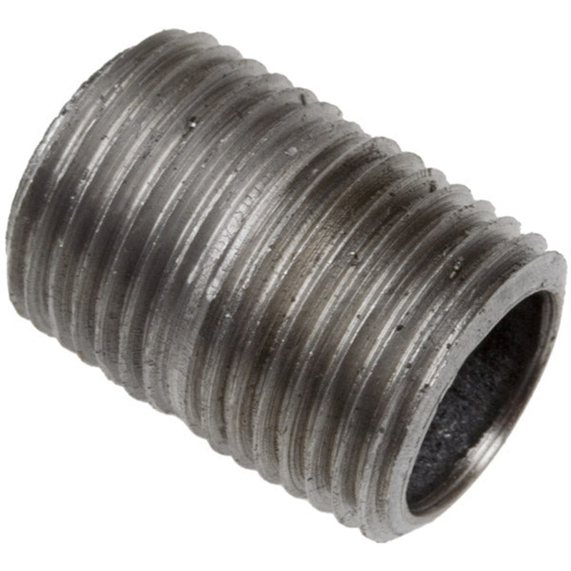 1/2 INCH X 1/2 INCH MNPT X MNPT  BLACK IRON CLOSE NIPPLE