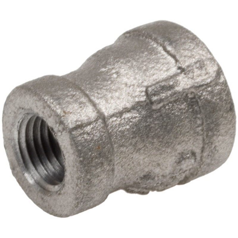 1/2 INCH X 3/8 INCH FNPT X FNPT  BLACK IRON REDUCER COUPLING
