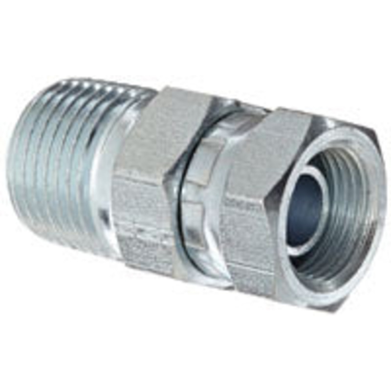 1/2 MALE PIPE X 3/8 FEMALE PIPE SWIVEL – NPSM ADAPTOR – STEEL