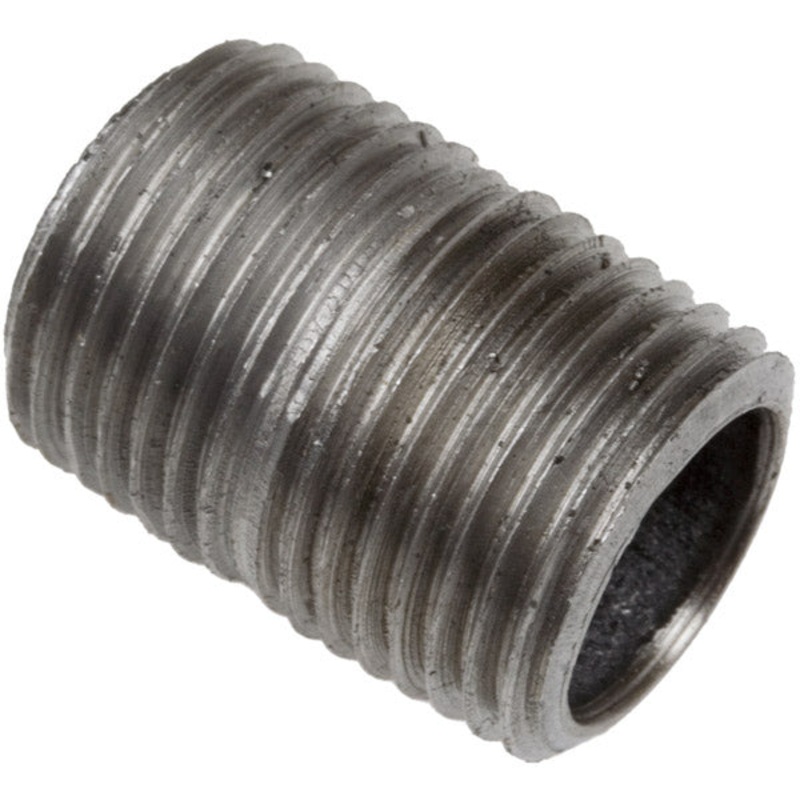 1/8 INCH X 1/8 INCH MNPT X MNPT  BLACK IRON CLOSE NIPPLE