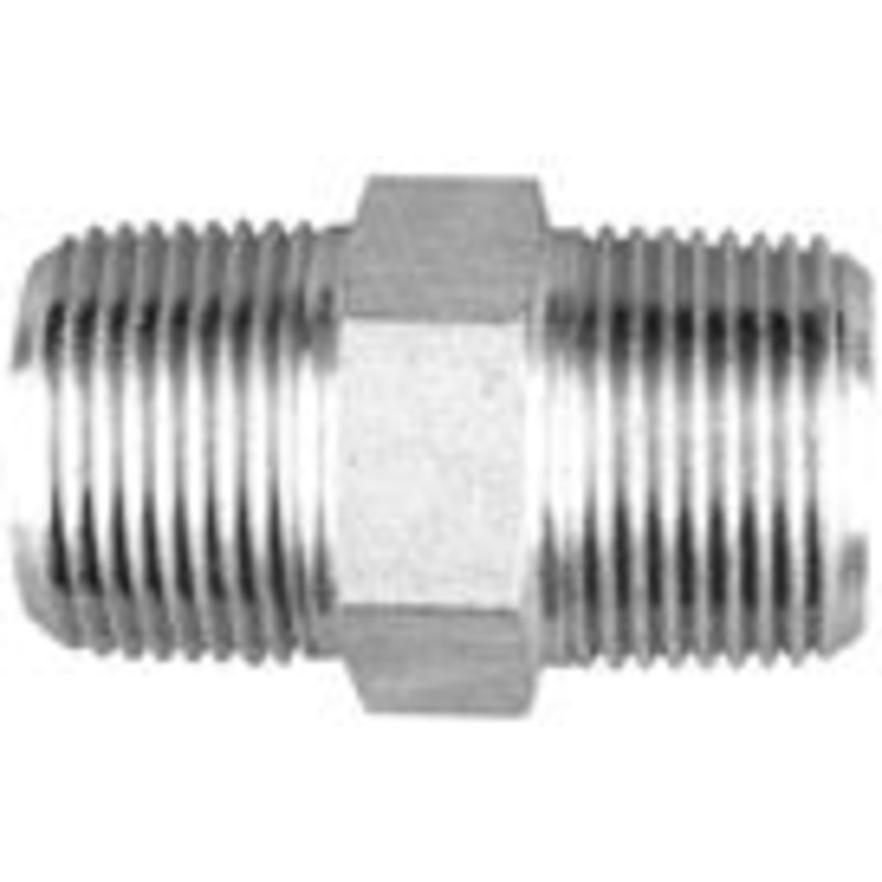 1 MALE PIPE X 1 MALE PIPE – HEX PIPE NIPPLE – STEEL