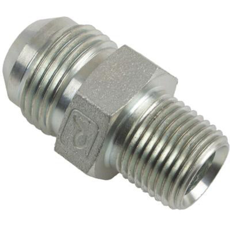 3/4 MALE JIC X 1/2 MALE PIPE – MALE CONNECTOR – STEEL