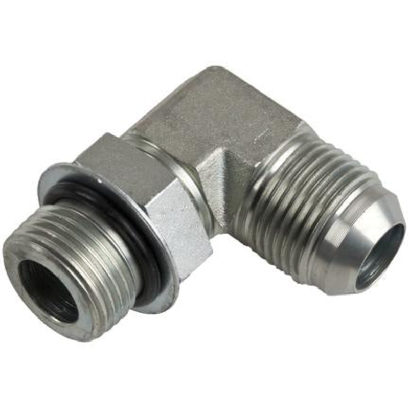 3/4 MALE JIC X 3/4 MALE O-RING BOSS 90 DEG; – STRAIGHT THREAD ELBOW – STEEL