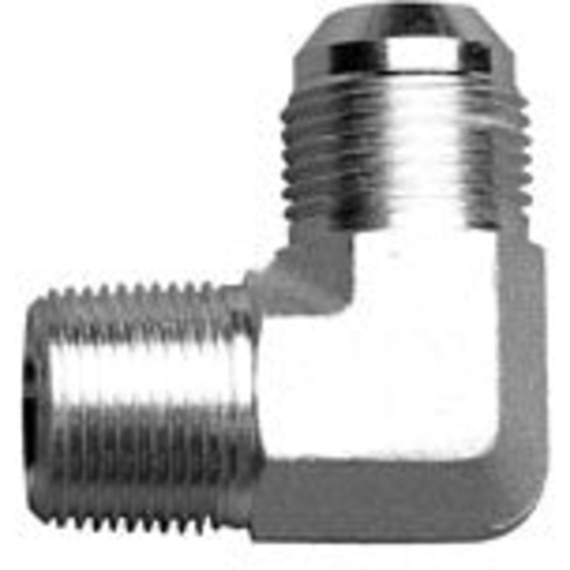 3/8 MALE JIC X 1/4 MALE PIPE 90 DEG; – MALE ELBOW – STEEL
