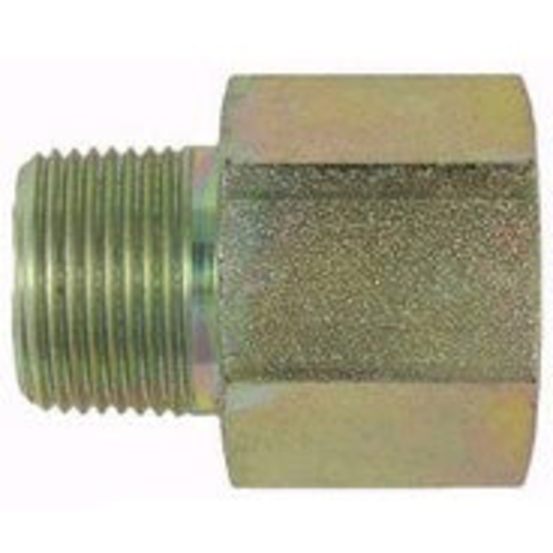 3/8 MALE PIPE X 1/2 FEMALE PIPE – INCREASE-EXTENSION CONNECTOR – STEEL