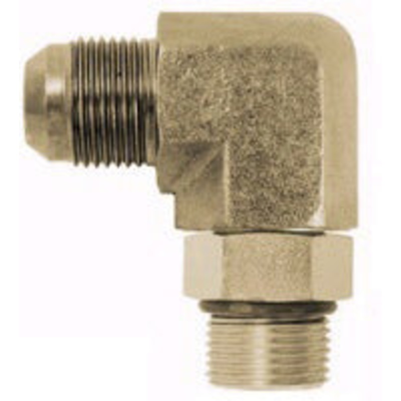 5/8 MALE JIC X 5/8 MALE O-RING BOSS 90 DEG; – STRAIGHT THREAD ELBOW – STEEL