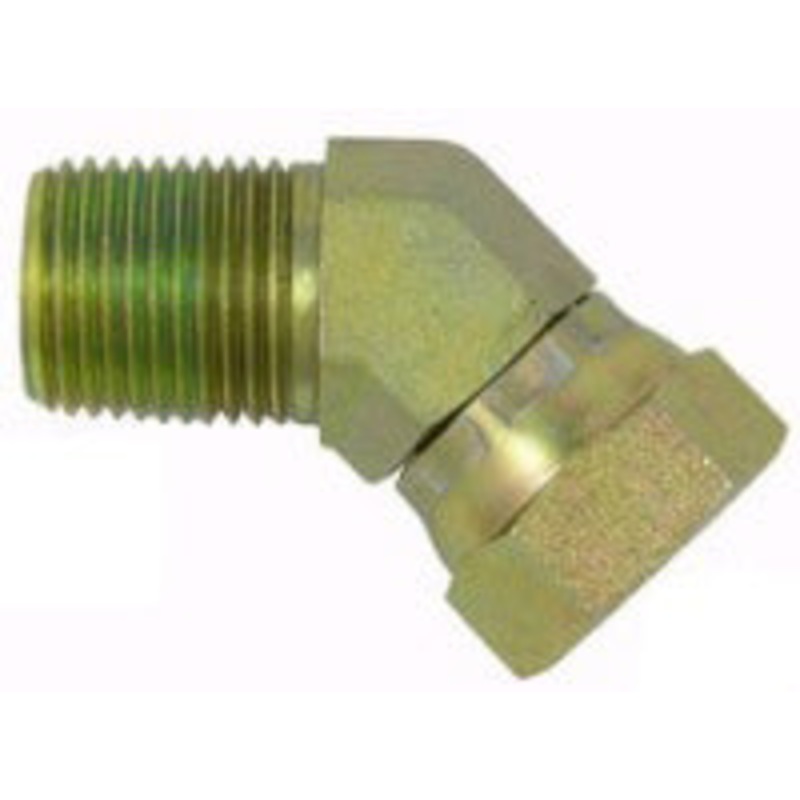 Male NPTF to Female NPSM Swivel  45 Elbow