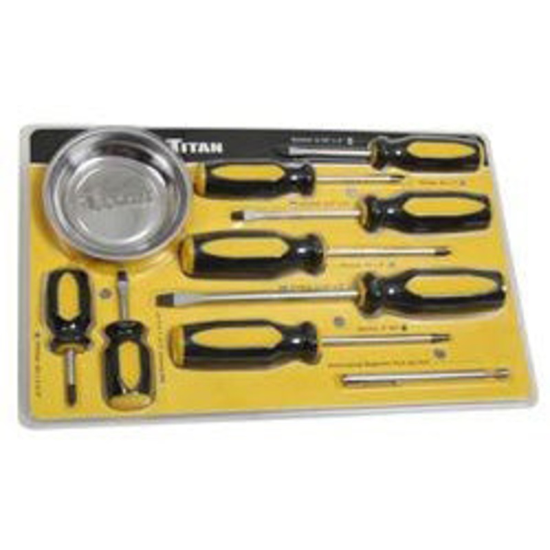 10 PC SCREWDRIVER SET WITH MAGNETIC TRAY
