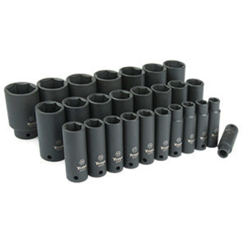 26 PC 1/2 DRIVE METRIC DW IMPACT SOCKET