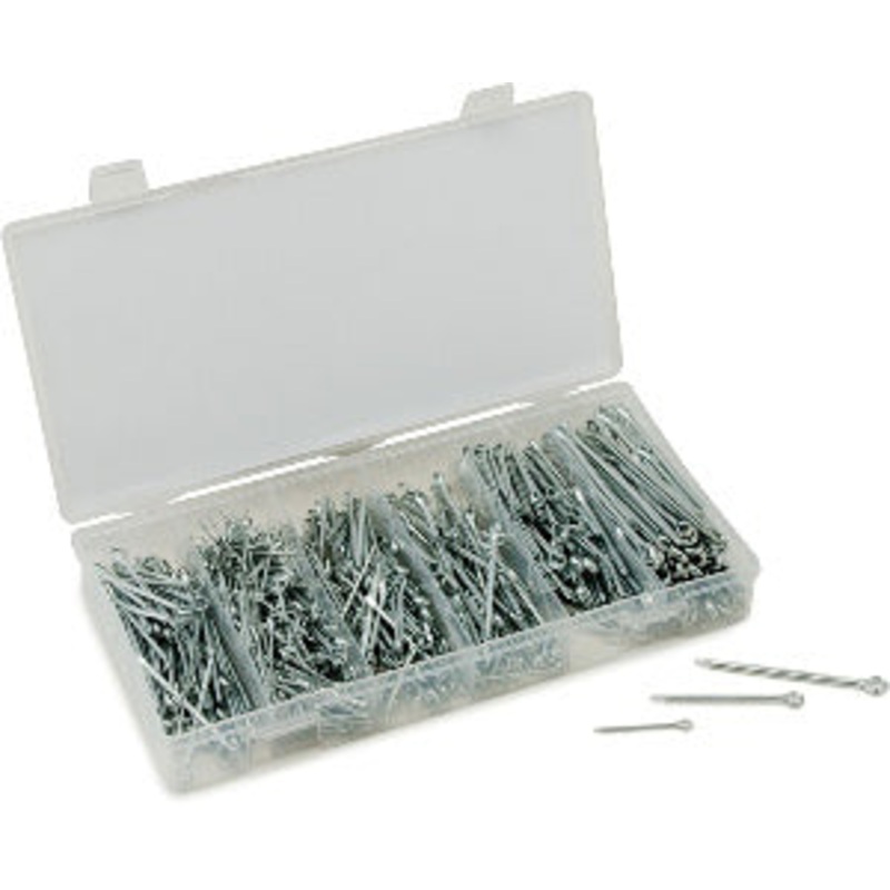 555 PIECE COTTER PIN ASSORTMENT – ZINC PLATED STEEL