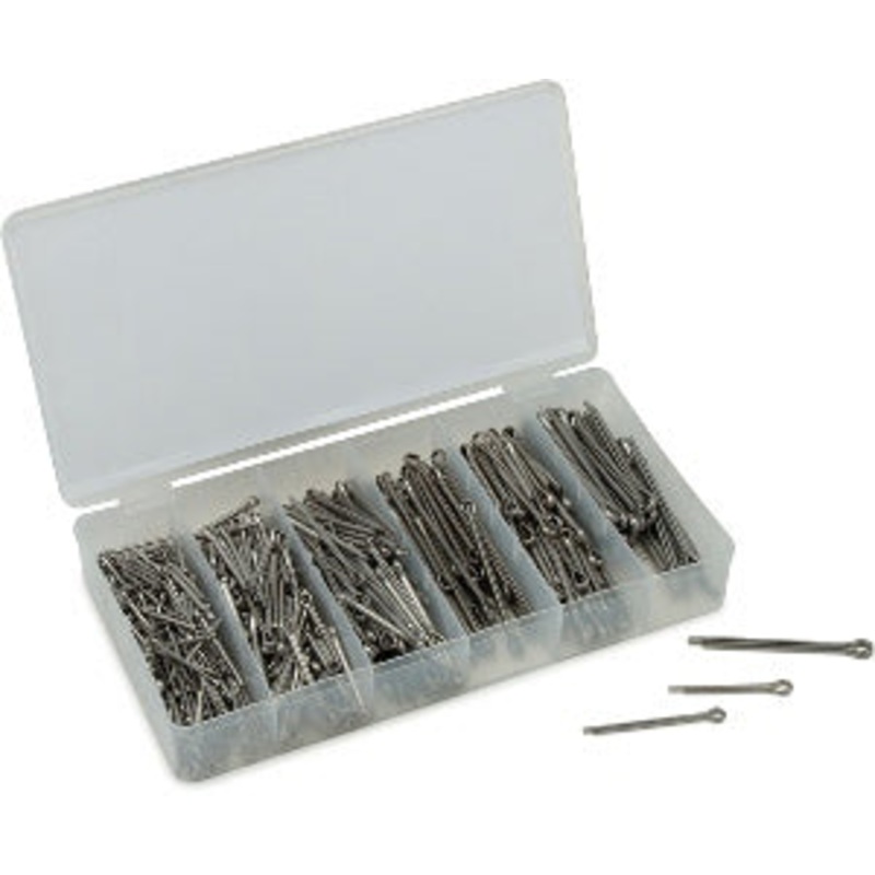 555 PIECE STAINLESS STEEL COTTER PIN ASSORTMENT