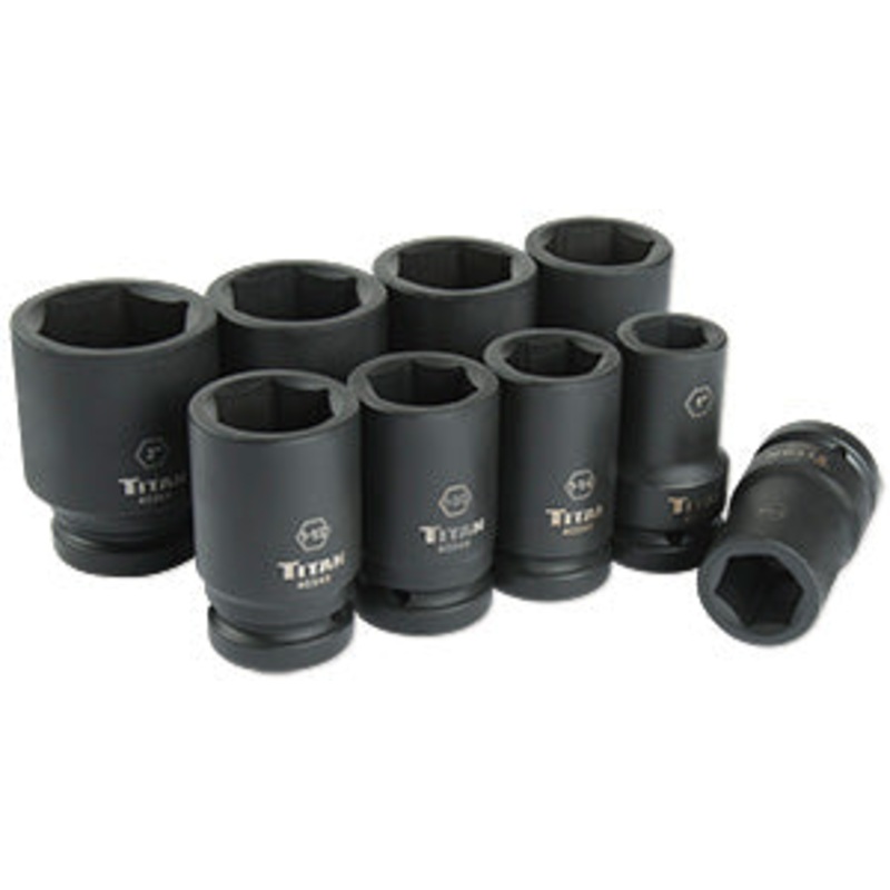9 PC 1 DRIVE SAE DW IMPACT SOCKET SET