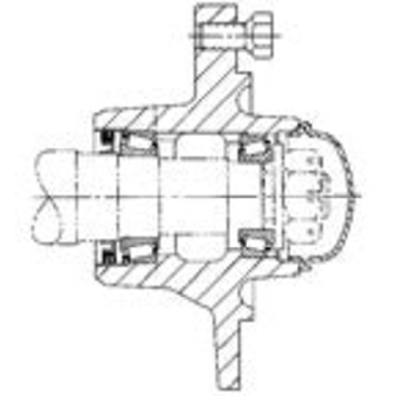 6 BOLT 2760 LB. CAP. HUB WITH CUPS W809