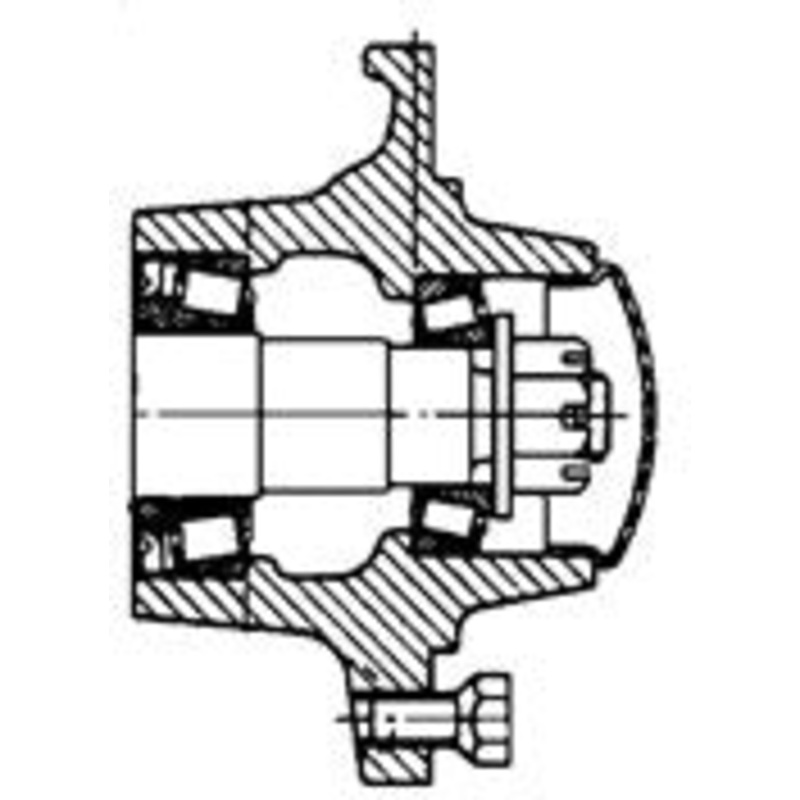 6 BOLT 3230 LB. CAP. HUB WITH CUPS W670