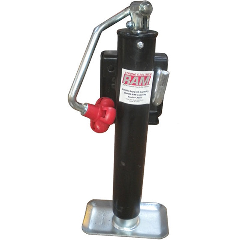 10 LIFT X 2,000 LB, TOP WIND, SWIVEL MOUNT JACK, ROUND TUBE JACK