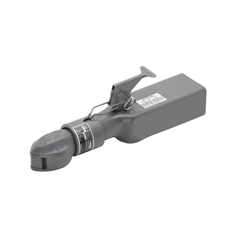 12,500# SQUARE TONGUE TRAILER COUPLER – FITS 3 SQUARE TUBE – FOR 2-5/16 BALL
