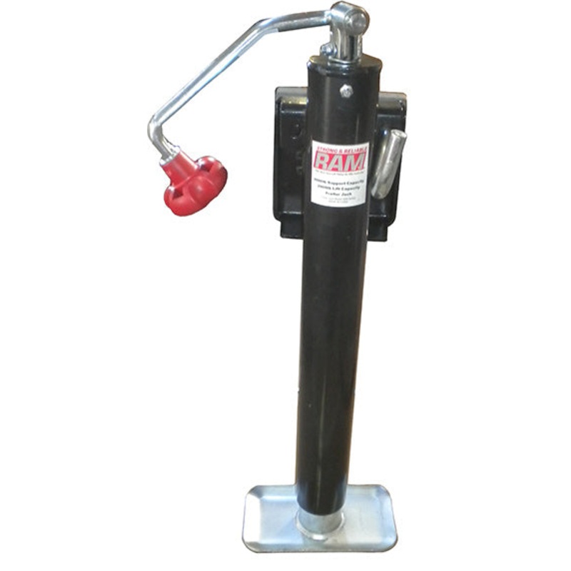 15 LIFT X 2,000 LB, TOP WIND, SWIVEL MOUNT, ROUND TUBE JACK