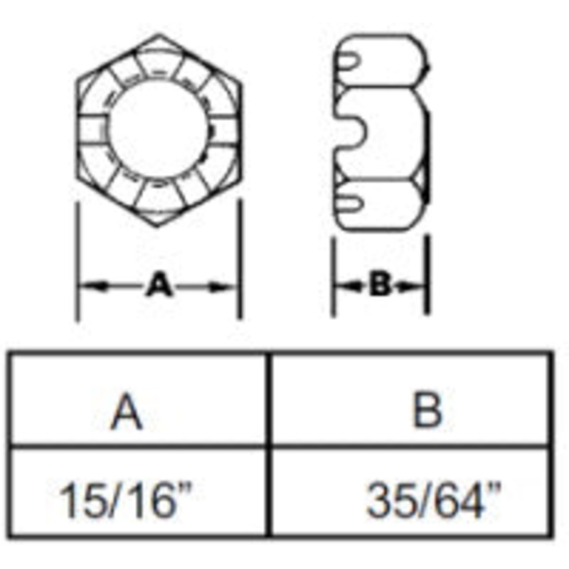 5/8-18 THREAD SPINDLE NUT